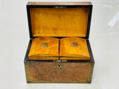 19th Century Tortoise Shell Grain and Greek Key Tea Caddy Boule Georgian - 2811695