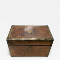 19th Century Tortoise Shell Grain and Greek Key Tea Caddy Boule Georgian - 2813452