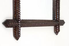 19th Century Tramp Art Rustic Mirror Handcarved Austria circa 1880 - 4560268