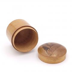 19th Century Treen Box with Scene of Horse Racing England - 3020621