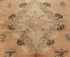 19th Century Turkish Ghiordes Beige Handwoven Wool Rug - 2465385