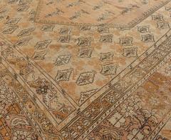 19th Century Turkish Ghiordes Beige Handwoven Wool Rug - 2465387