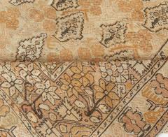 19th Century Turkish Ghiordes Beige Handwoven Wool Rug - 2465389