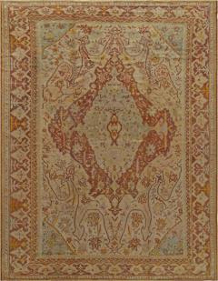 19th Century Turkish Oushak Handmade Wool Rug - 2464590