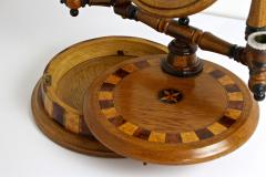 19th Century Vanity Table Mirror With Candlesticks Micro Inlays AT ca 1890 - 4616648