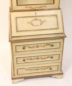 19th Century Venetian Italian Style Polychrome Secretary Bookcase - 3329046