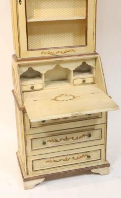 19th Century Venetian Italian Style Polychrome Secretary Bookcase - 3329059