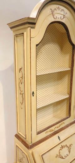 19th Century Venetian Italian Style Polychrome Secretary Bookcase - 3329063