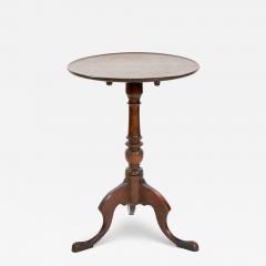 19th Century Victorian Mahogany Tripod Pedestal Candle Stand - 3624954