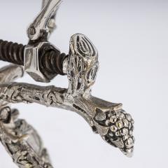 19th Century Victorian Silver Plated Mechanical Wine Pourer c 1880 - 2914333
