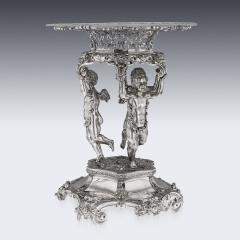 19th Century Victorian Solid Silver Figural Centerpiece Robert Garrard c 1845 - 3109527