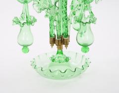 19th Century Victorian Style Italian Glass Brass Epergne Centerpiece Vase - 4552946