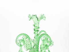 19th Century Victorian Style Italian Glass Brass Epergne Centerpiece Vase - 4552947