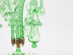 19th Century Victorian Style Italian Glass Brass Epergne Centerpiece Vase - 4552952