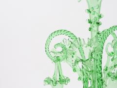 19th Century Victorian Style Italian Glass Brass Epergne Centerpiece Vase - 4552953