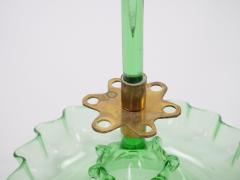 19th Century Victorian Style Italian Glass Brass Epergne Centerpiece Vase - 4552956