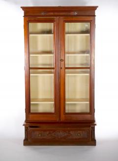 19th Century Victorian Style Two Door Bookcase Cabinet - 3076645