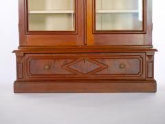 19th Century Victorian Style Two Door Bookcase Cabinet - 3076649