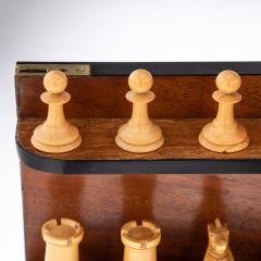 19th Century Victorian Walnut Games Compendium Cards Board Games c 1890 - 2914540