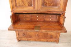 19th Century Walnut Antique Wardrobe with Writing Desk and Secret Compartments - 2220272