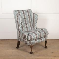 19th Century Walnut Ball and Claw Wing Chair - 3615293