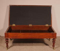 19th Century Walnut Bench Covered With A Chesterfield Style Seating - 3603093