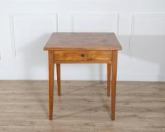 19th Century Walnut Side Table with Geometric Parquetry Top and Drawer - 4432067