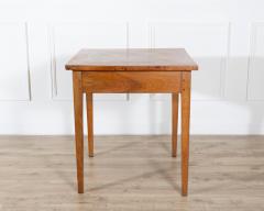 19th Century Walnut Side Table with Geometric Parquetry Top and Drawer - 4432074