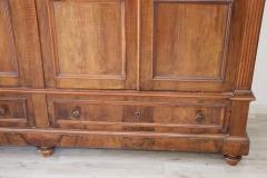 19th Century Walnut Wood Antique Large Wardrobe Four Doors - 3658517