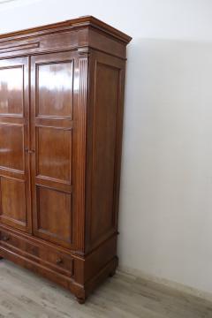 19th Century Walnut Wood Antique Large Wardrobe Four Doors - 3658519