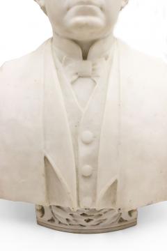 19th Century White Marble Bust of a Man - 4321399