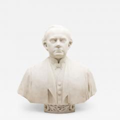 19th Century White Marble Bust of a Man - 4325788