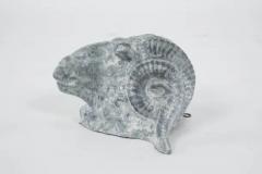 19th Century Zinc Rams Head - 3533351