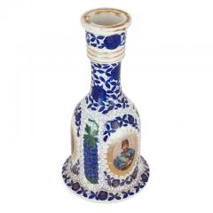 19th Century porcelain huqqa with Persian decoration - 3446638