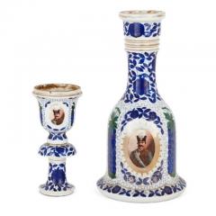 19th Century porcelain huqqa with Persian decoration - 3446639