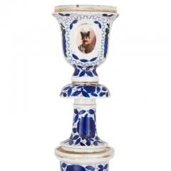 19th Century porcelain huqqa with Persian decoration - 3446640