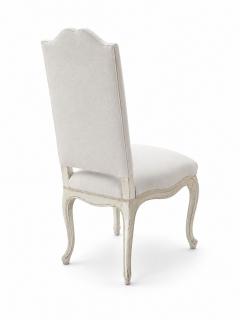 19th Century set of Six Louis XV Dining Chairs in linen upholstery - 4717573