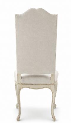 19th Century set of Six Louis XV Dining Chairs in linen upholstery - 4717574