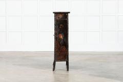 19th English Faux Bamboo Lacquered Glazed Cabinet - 4039026