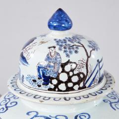 19th c Delft Lidded Urn - 4223033