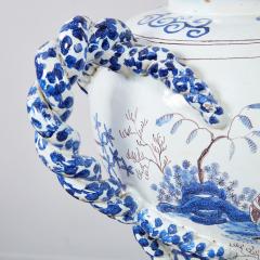 19th c Delft Lidded Urn - 4223035