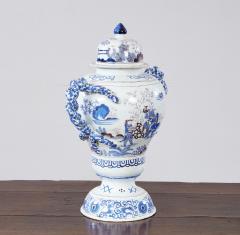 19th c Delft Lidded Urn - 4223041