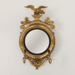 19th c English Regency Convex Mirror in Original Giltwood - 3535238