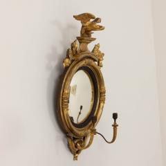 19th c English Regency Convex Mirror in Original Giltwood - 3535244