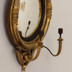 19th c English Regency Convex Mirror in Original Giltwood - 3535246