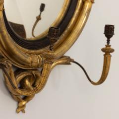 19th c English Regency Convex Mirror in Original Giltwood - 3535248