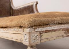 19th c French Louis XVI Style Caned Chaise Lounge or Daybed - 2801367