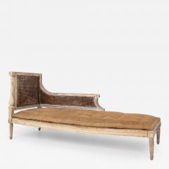 19th c French Louis XVI Style Caned Chaise Lounge or Daybed - 2804603