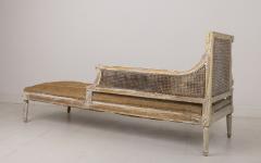 19th c French Louis XVI Style Caned Chaise Lounge or Daybed - 2805402