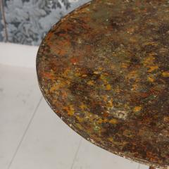 19th c French Metal Gu ridon Round Side Table in Original Patina - 4600082